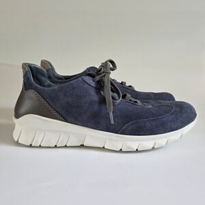 Naot Infinity Colorblock Women's Suede Sneaker Midnight Blue Gray Combo Size 42